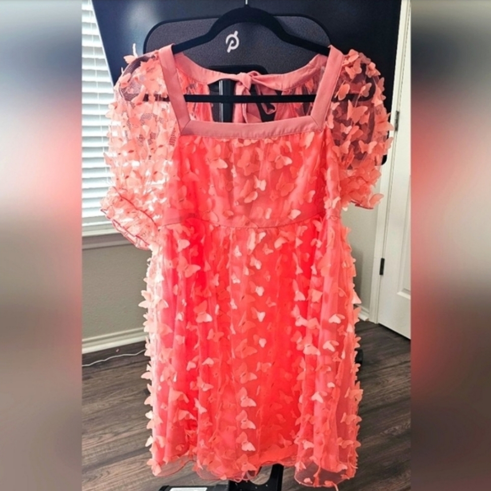 Women's Pink Butterfly Dress